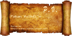 Pakan Vulkán névjegykártya